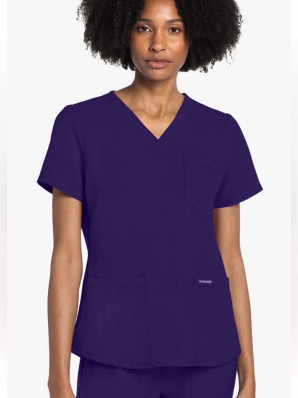 Cherokee Workwear Originals Ultra Women's 3-Pocket V-Neck Shirttail Scrub Top